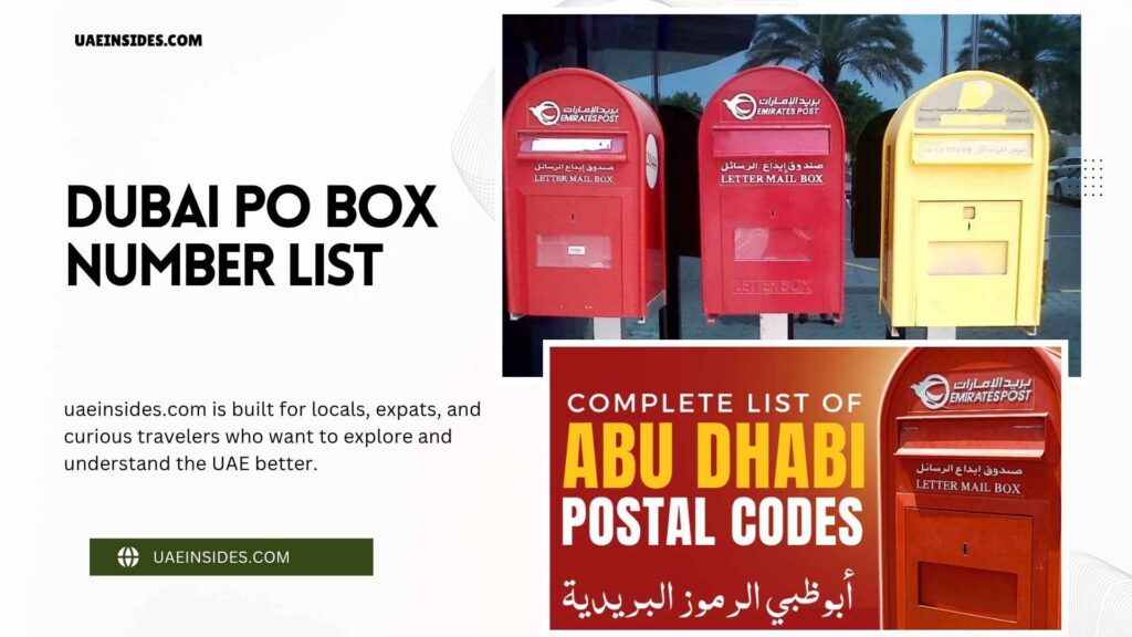 Dubai Po Box Number List