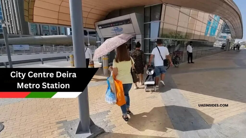 Overview of Deira City Center Metro Station Exit 4